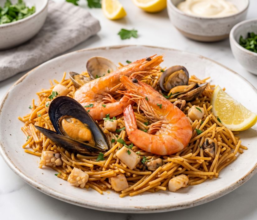 Receta de Fideuá con Marisco