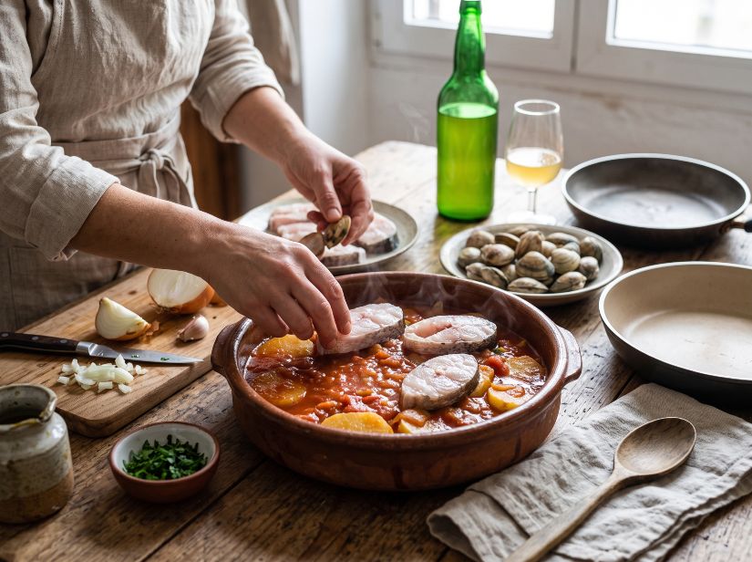 receta de merluza a la sidra